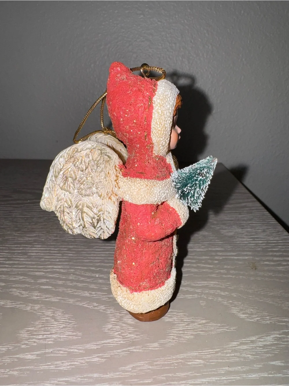Kurt S Adler. -Girl Angel Holding Christmas Tree Ornament